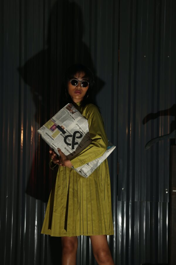 Accordion Pleat Shirt Dress - Image 8