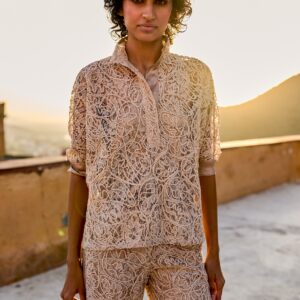 Cord Embroidered Lace Set