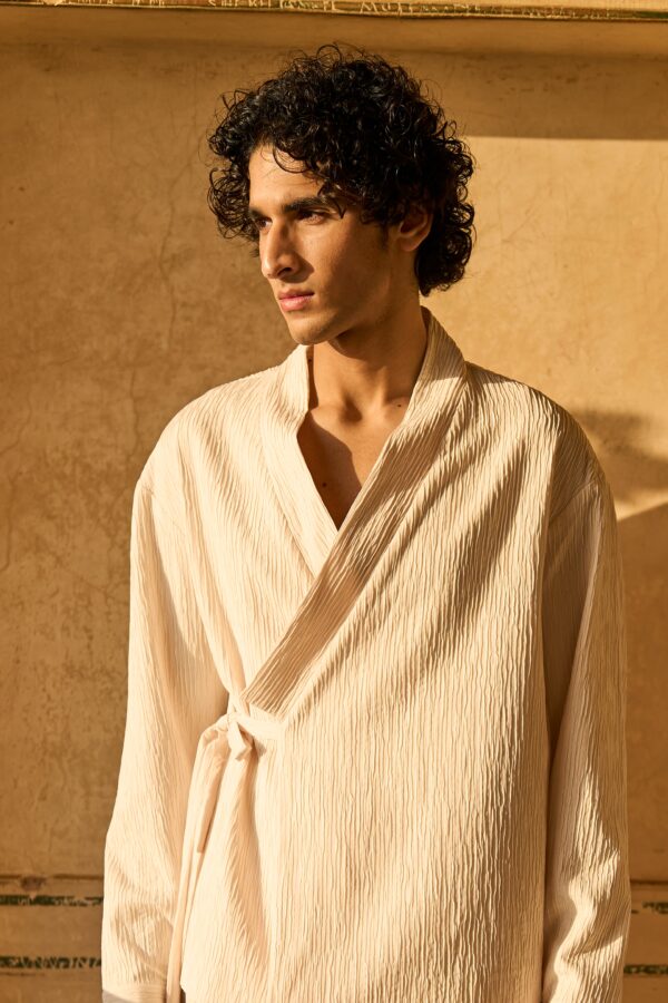 Side Tie Shirt Jacket - Image 3