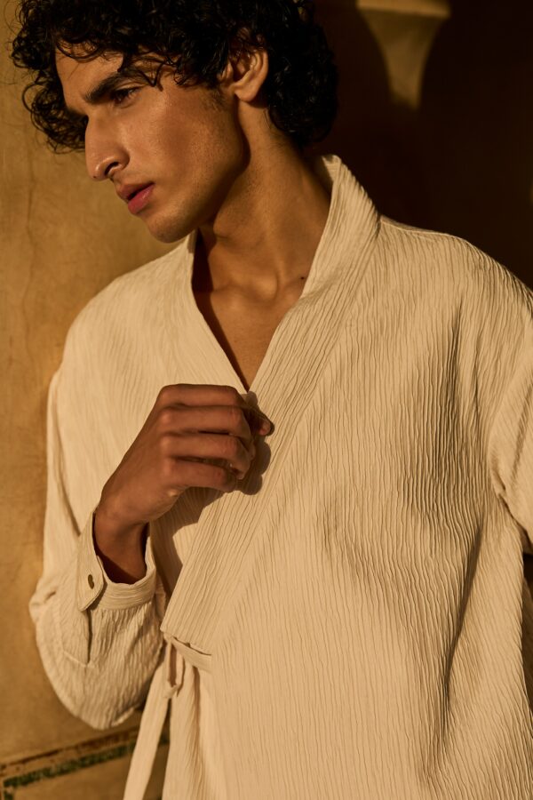 Side Tie Shirt Jacket - Image 5