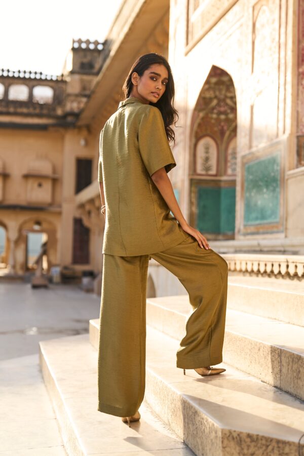 Olive Brocade Pant - Image 6
