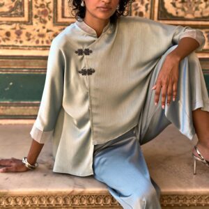 Crinkle Satin Shirt