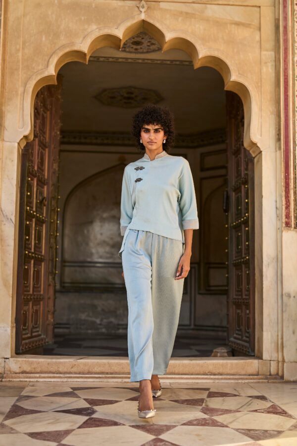 Crinkle Satin Flowy Pant - Image 2