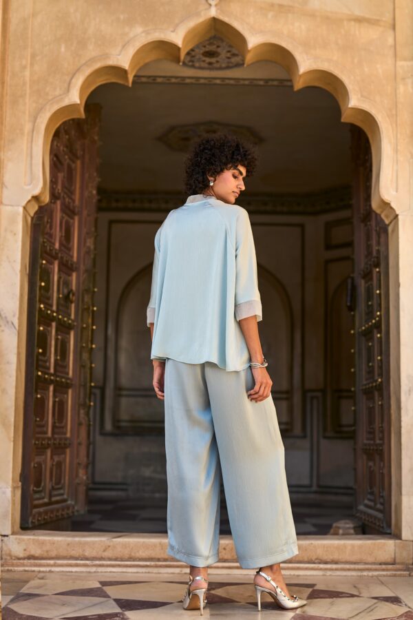 Crinkle Satin Flowy Pant - Image 4