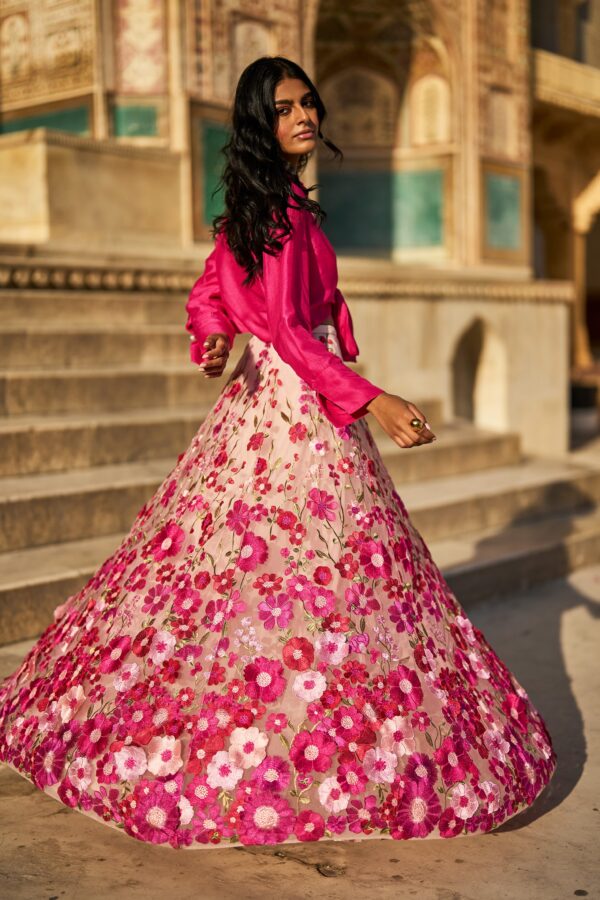 3D Floral Lace Maxi Skirt - Image 5