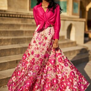 3D Floral Lace Maxi Skirt