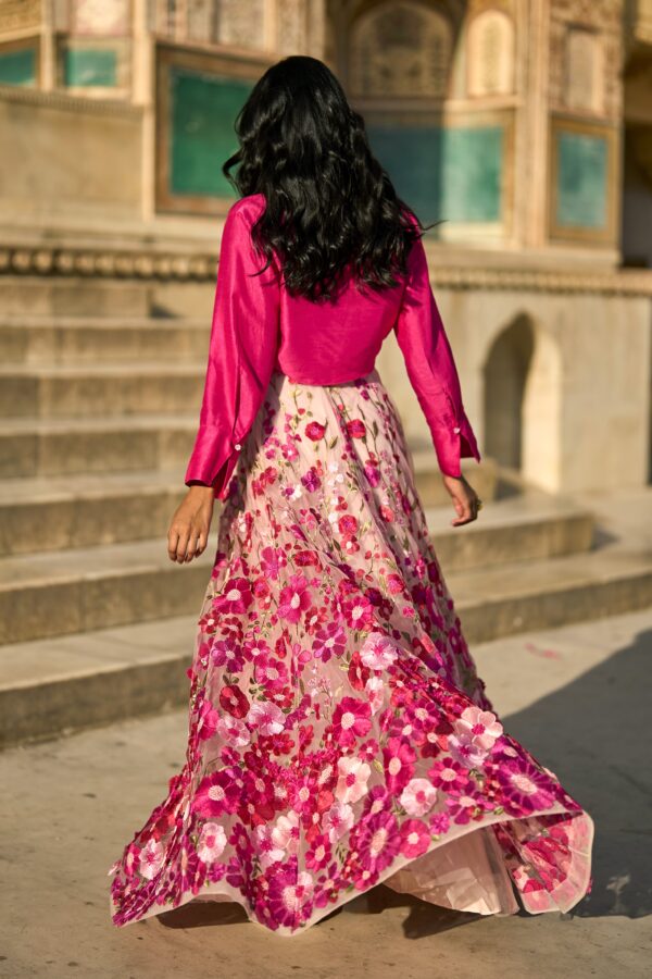 3D Floral Lace Maxi Skirt - Image 6