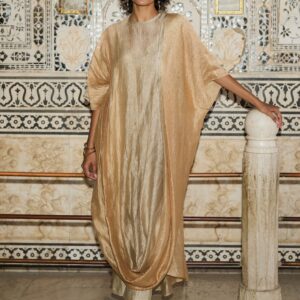 Draped Ombré Tissue Kaftan Top
