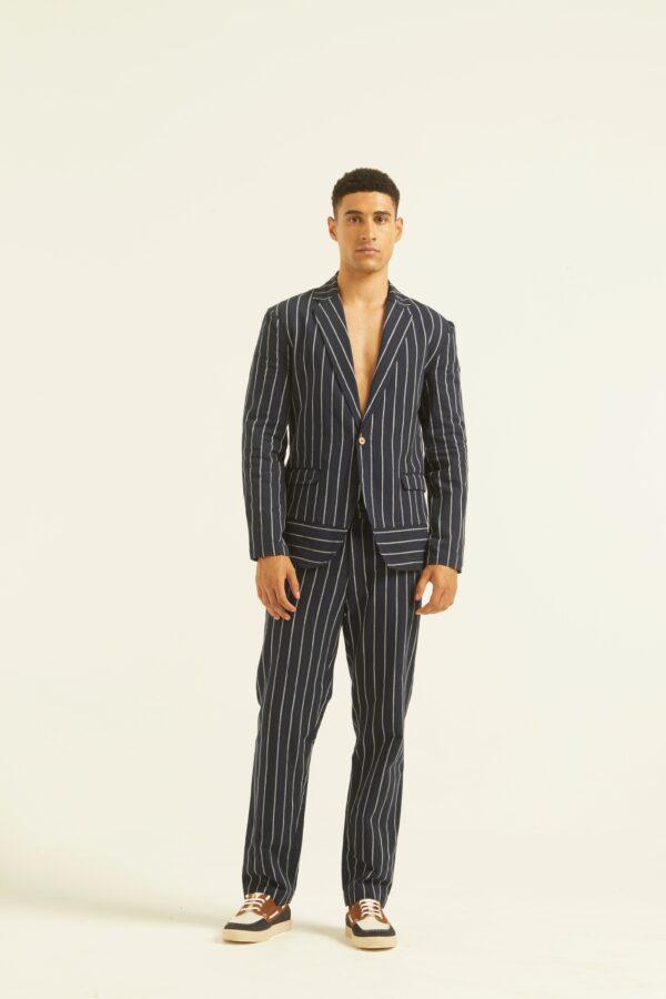 Blue/White Stripe Blazer - Image 18
