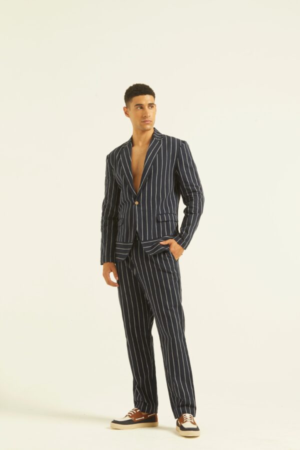 Blue/White Stripe Blazer - Image 21