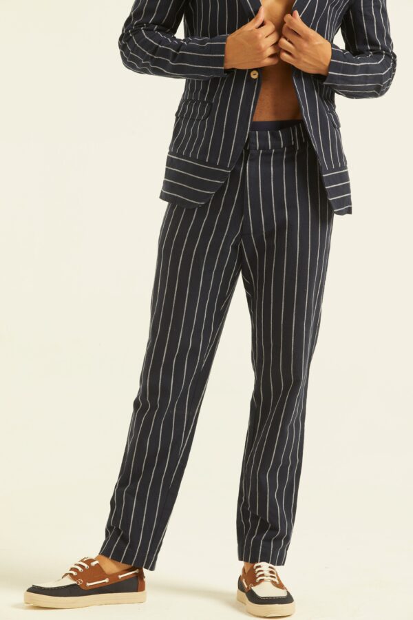 Blue/White Stripe Blazer - Image 6
