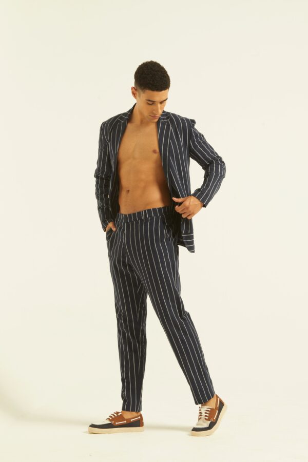 Blue/White Stripe Blazer - Image 31