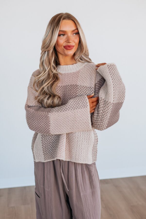 Amabel Checkered Sweater - Image 2