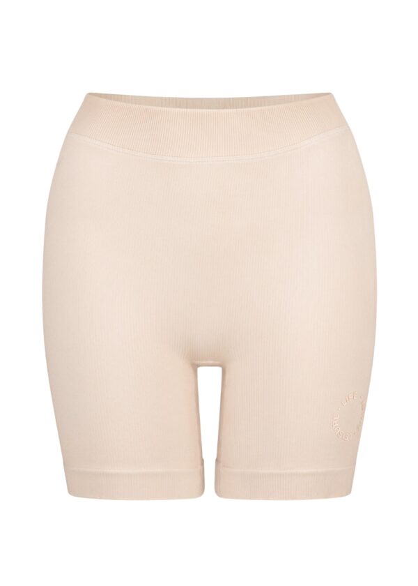 Fine Ribbed Biker Short - Chalk - Image 6