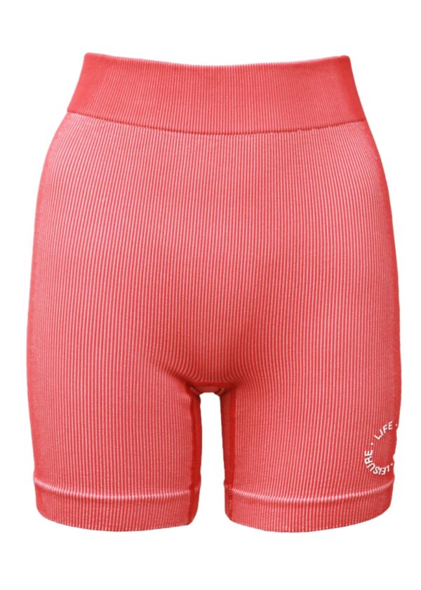 Fine Ribbed Biker Short - Melon