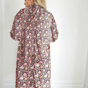French Girl Midi Shirt Dress // Black Snapdragon