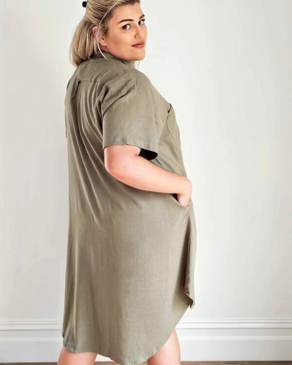Girlfriend Shirt Dress // Olivine - Image 3