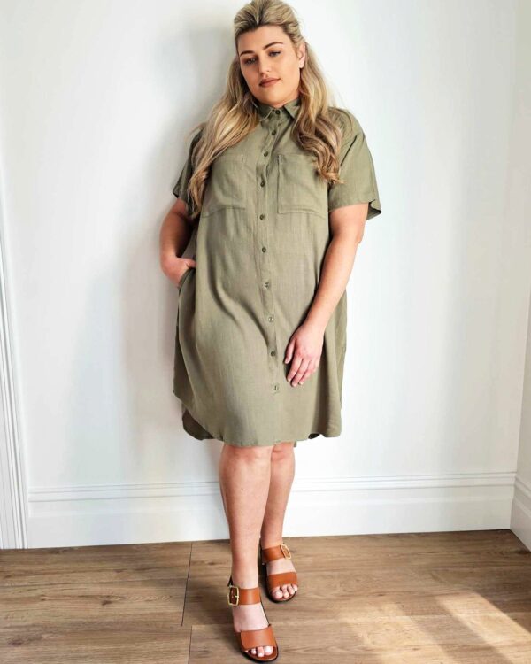 Girlfriend Shirt Dress // Olivine - Image 5