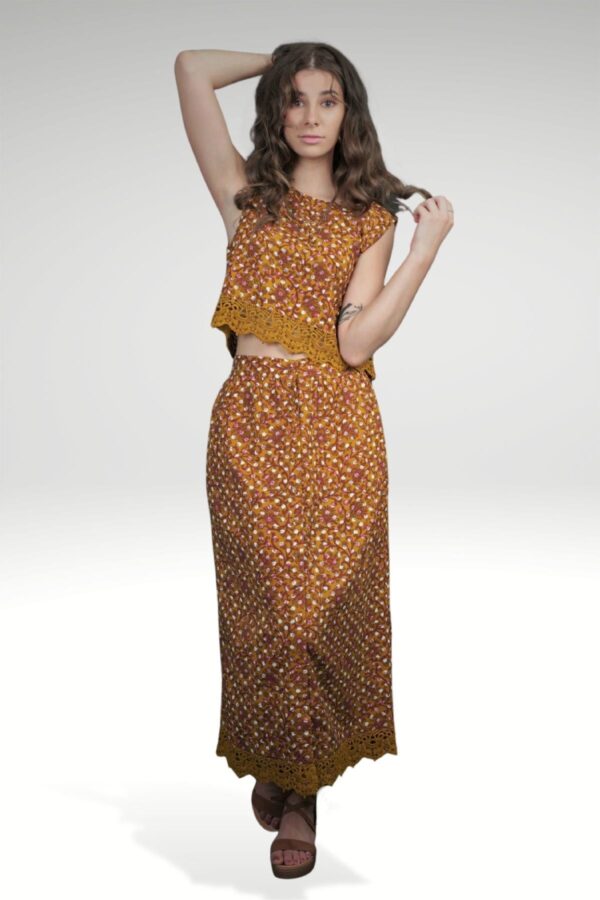 GRACE FLORAL POLKA SKIRT - Image 2