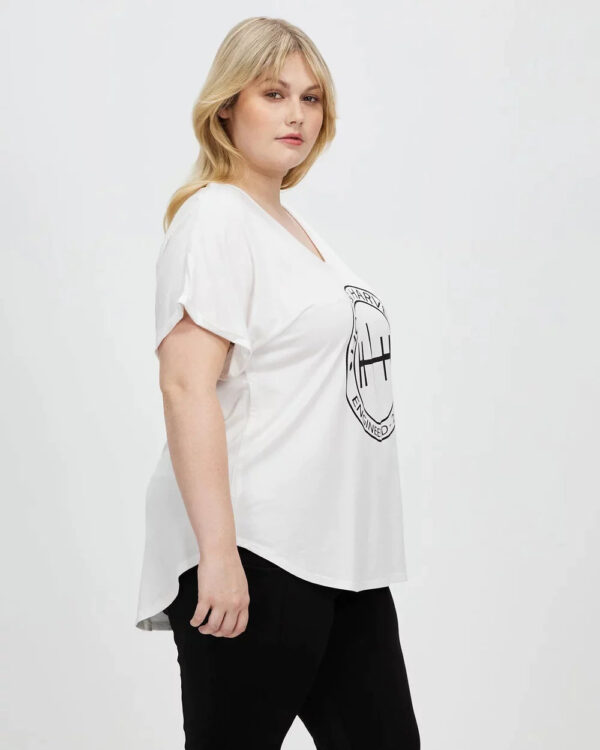 Signature Round Logo Tee White - Image 5