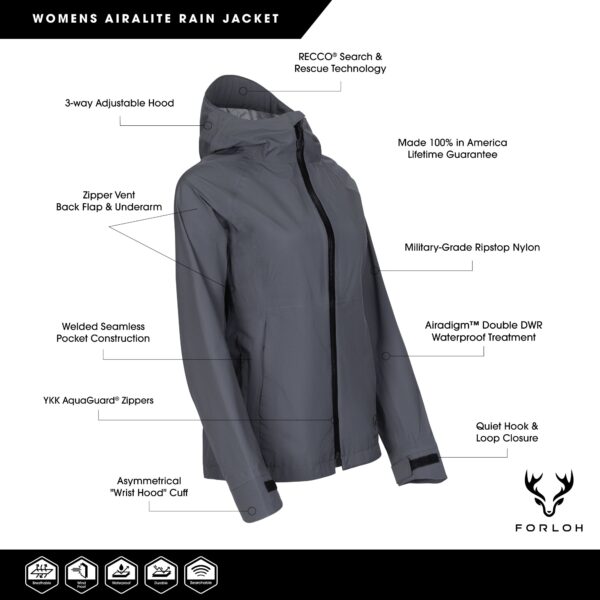 Women's Airalite Rain Jacket - Image 3