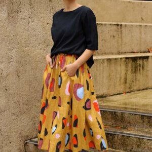 Kathleen Skirt - Mustard Sauros
