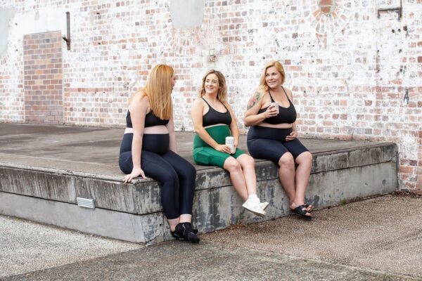 Limited Edition green eco suede maternity shorts - Image 2
