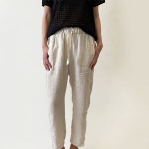 Linen Easy Pant - Bone