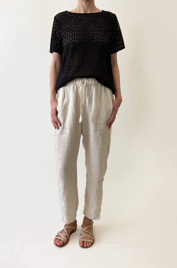 Linen Easy Pant - Bone