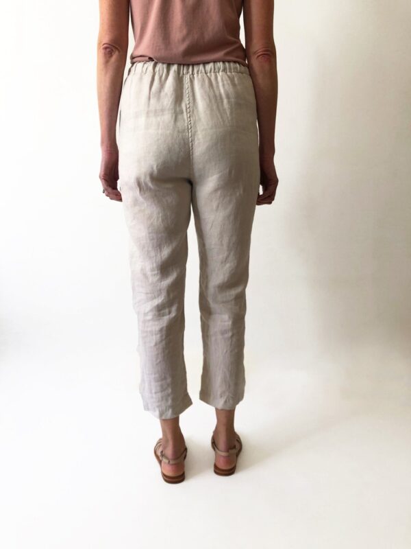Linen Easy Pant - Bone - Image 3