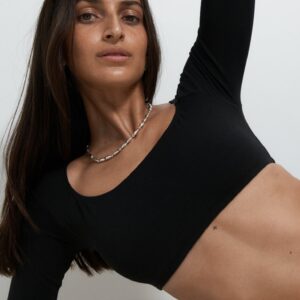 Long Sleeve Crop - Black
