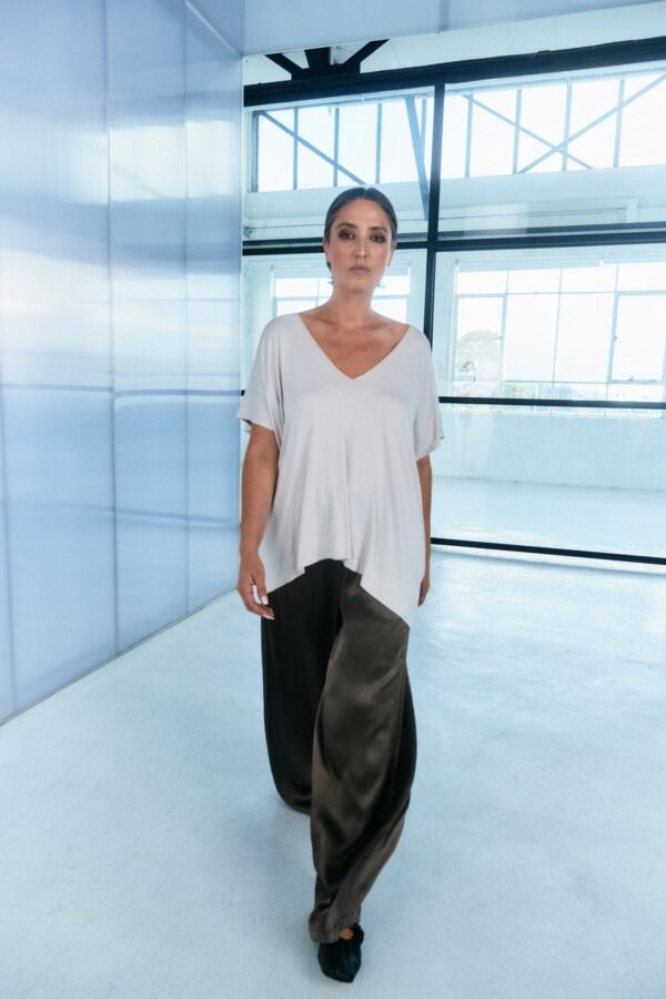 Luxe Pull on Wide Leg Pant - Fawn - Image 2