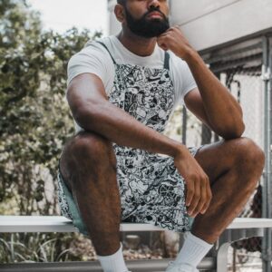 MAMAII GNK x BUTTONS PRINT OVERALLS