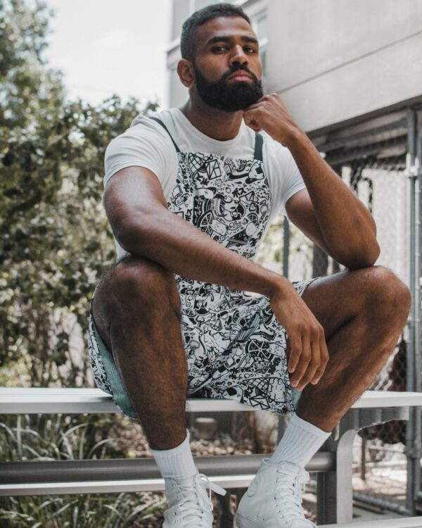 MAMAII GNK x BUTTONS PRINT OVERALLS