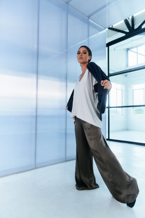 Merino Wool Cocoon Cardigan - Charcoal