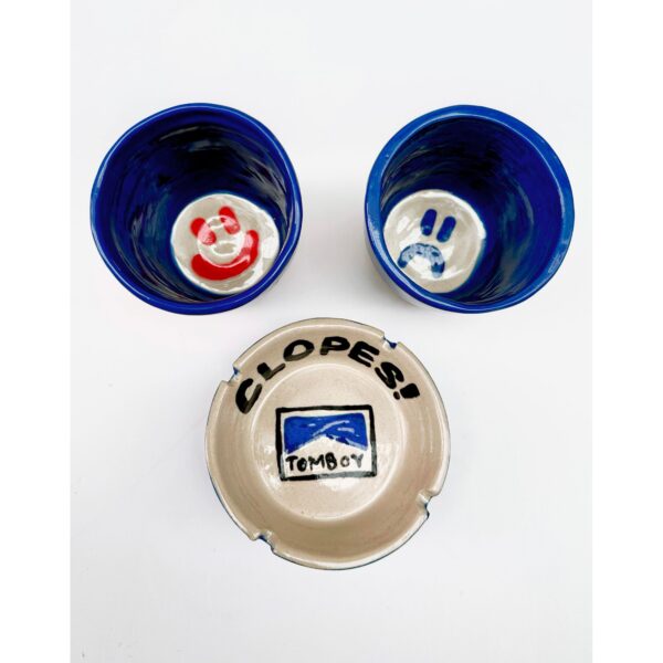 CAFÉ ! CLOPES ! RED/BLUE CERAMIC SET - Image 2