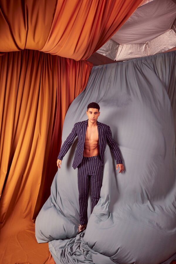 Blue/White Stripe Blazer - Image 7