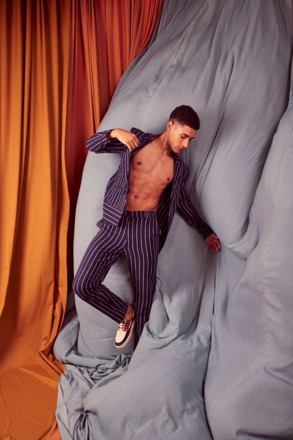 Blue/White Stripe Blazer - Image 11