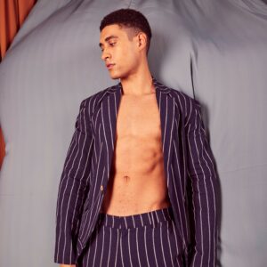 Blue/White Stripe Blazer