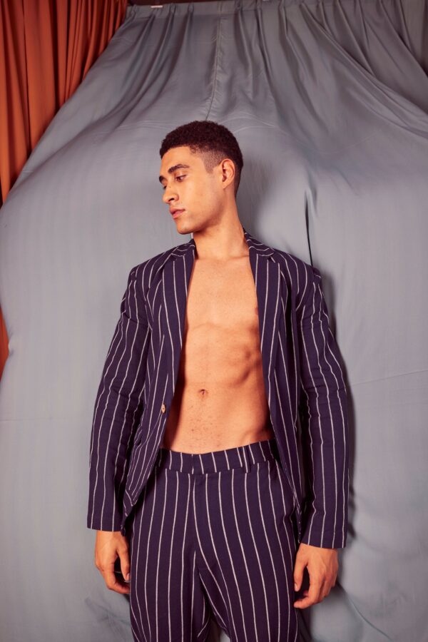 Blue/White Stripe Blazer