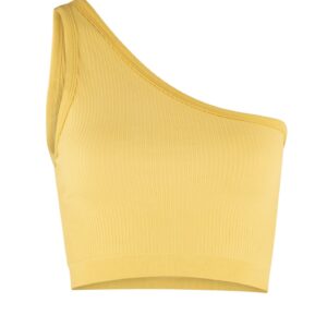 One Shoulder Bodice Crop - Lemon Peel