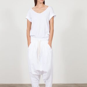 Organic Cotton Genuine Harem Pant - White