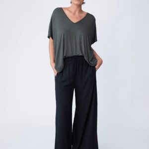 Perfect Pull on Wide Leg Pant - Black