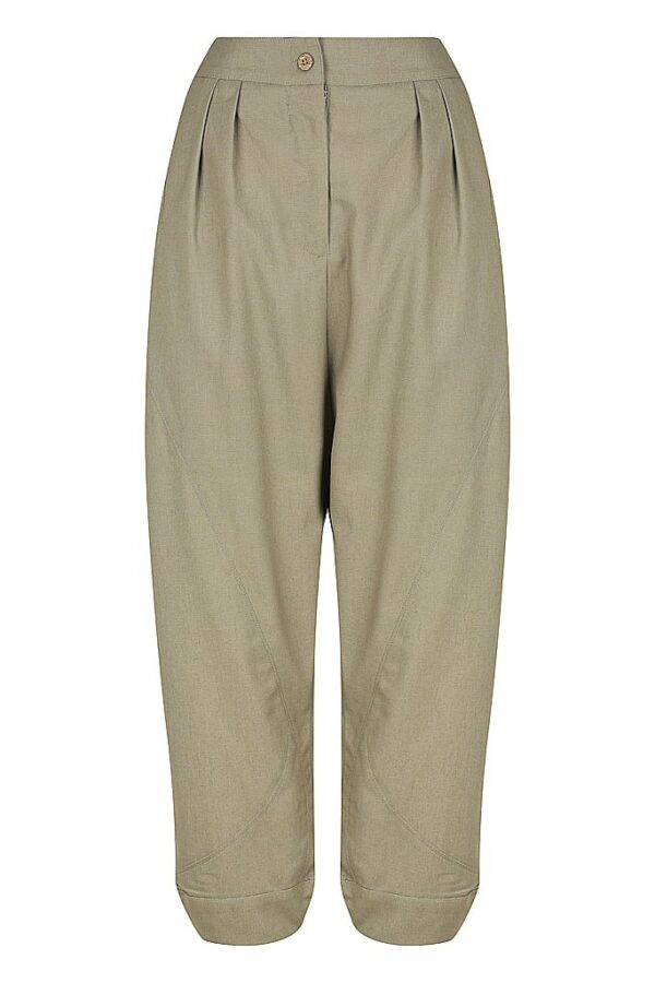 Peta Cocoon Pants- Olive - Image 2
