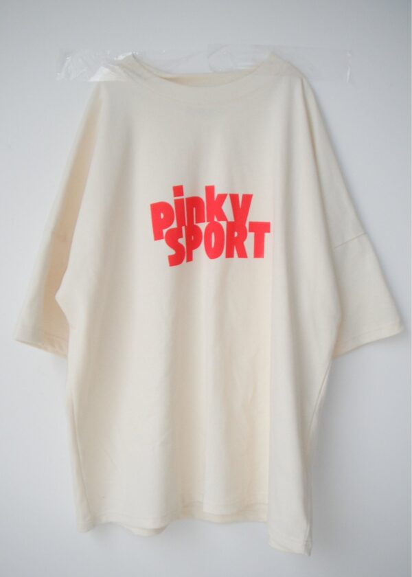 PK x ICONIC - Pinky Sport T-Shirt Cream/Red - Image 4