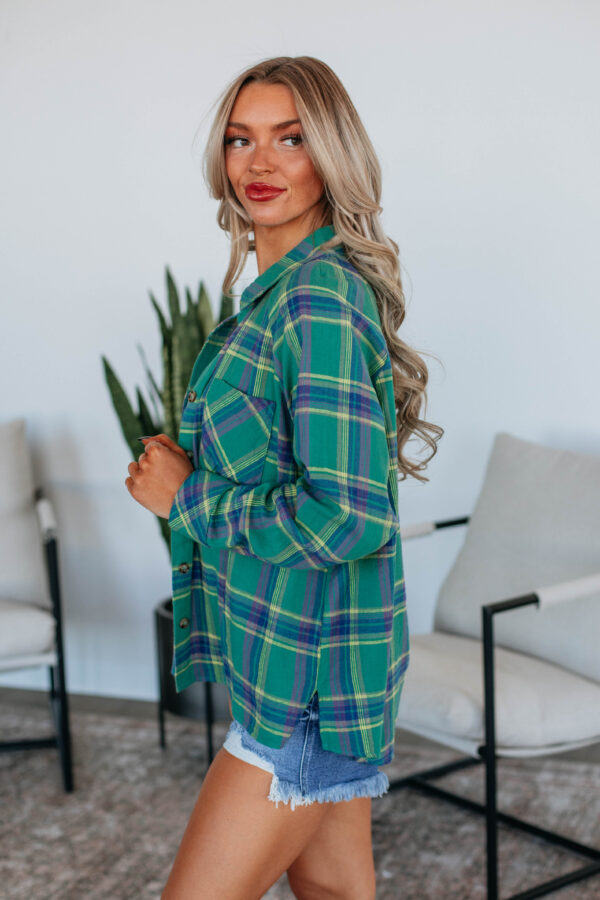 Jema Flannel Top - Jade Mix - Image 4