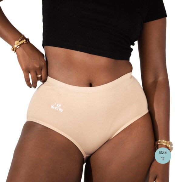Powerpants Organic Cotton High Waist Brief - Almond - Image 5