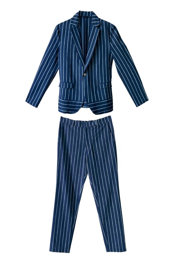 Blue/White Stripe Blazer - Image 38