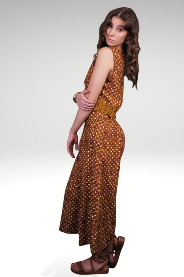 SHAIMA FLORAL POLKA WIDE LEG PANTS - Image 4
