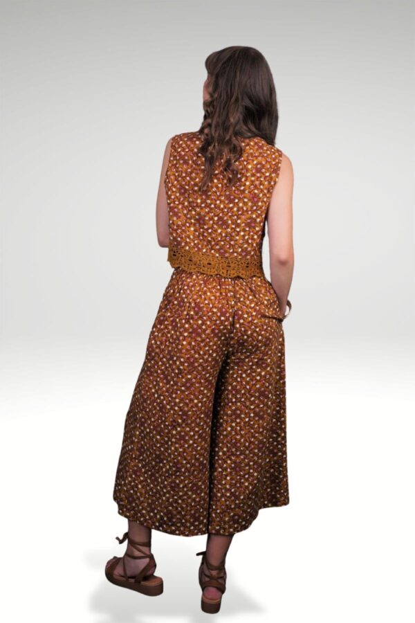 SHAIMA FLORAL POLKA WIDE LEG PANTS - Image 5